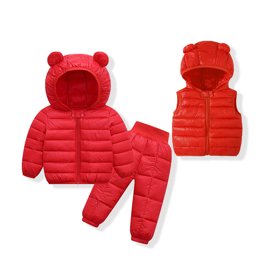 Lightweight Cotton Puffer Set for Toddlers (Jacket, Vest & Pants)