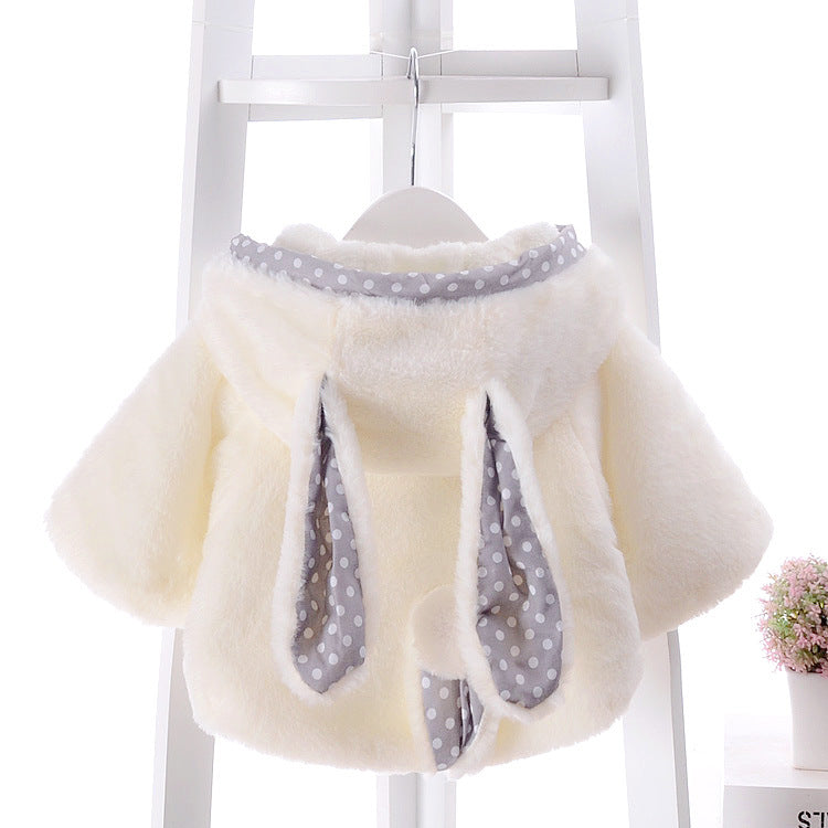 Infant & Toddler Winter Fleece Cape – Cozy Hooded Poncho with Cute Ear & Bow Details