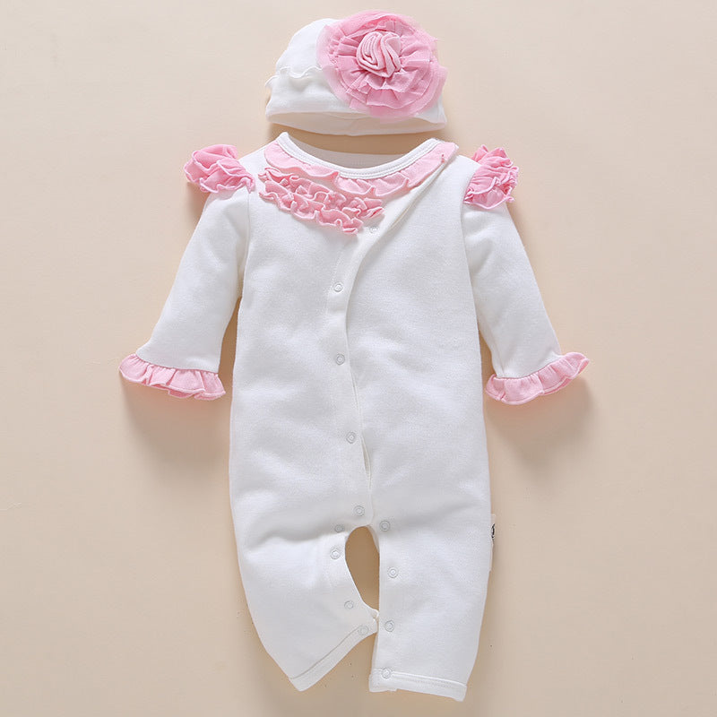 Soft Cotton Hooded Baby Romper – Cozy One-Piece Jumpsuit for Newborns & Infants