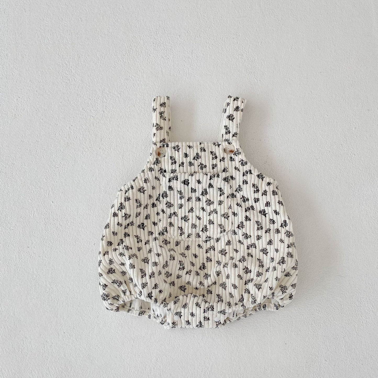 Baby Bear Print Corduroy Bubble Romper (3-24 Months)