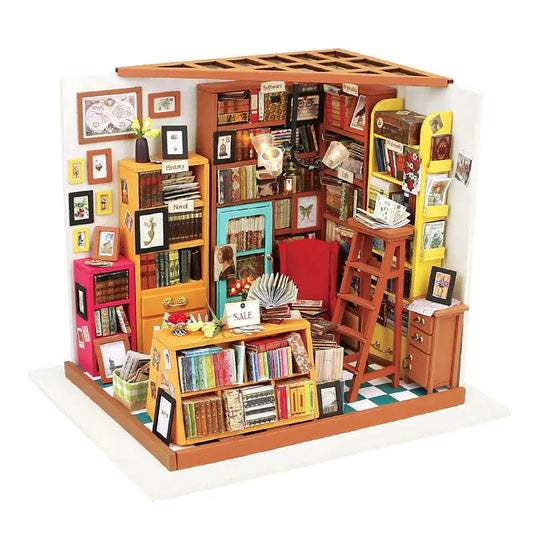 Robotime DIY Miniature Dollhouse Kit with Furniture – Wooden Assemble Toy for Kids