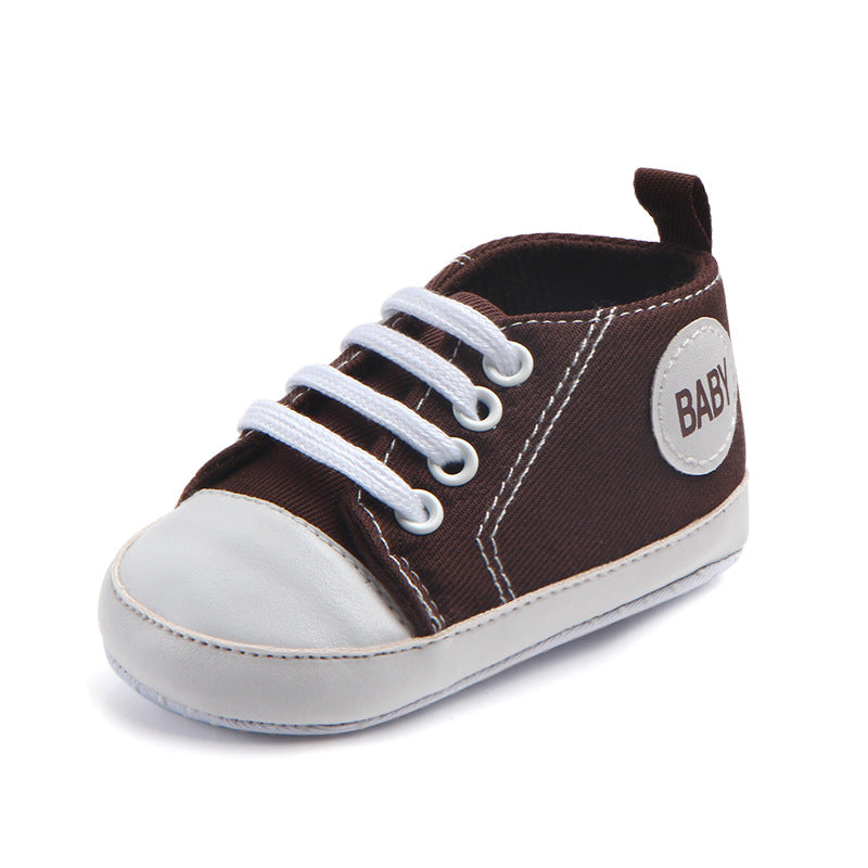 Classic Canvas Sneakers for Baby Boys & Girls โ Soft Sole Non-Slip First Walker Shoes