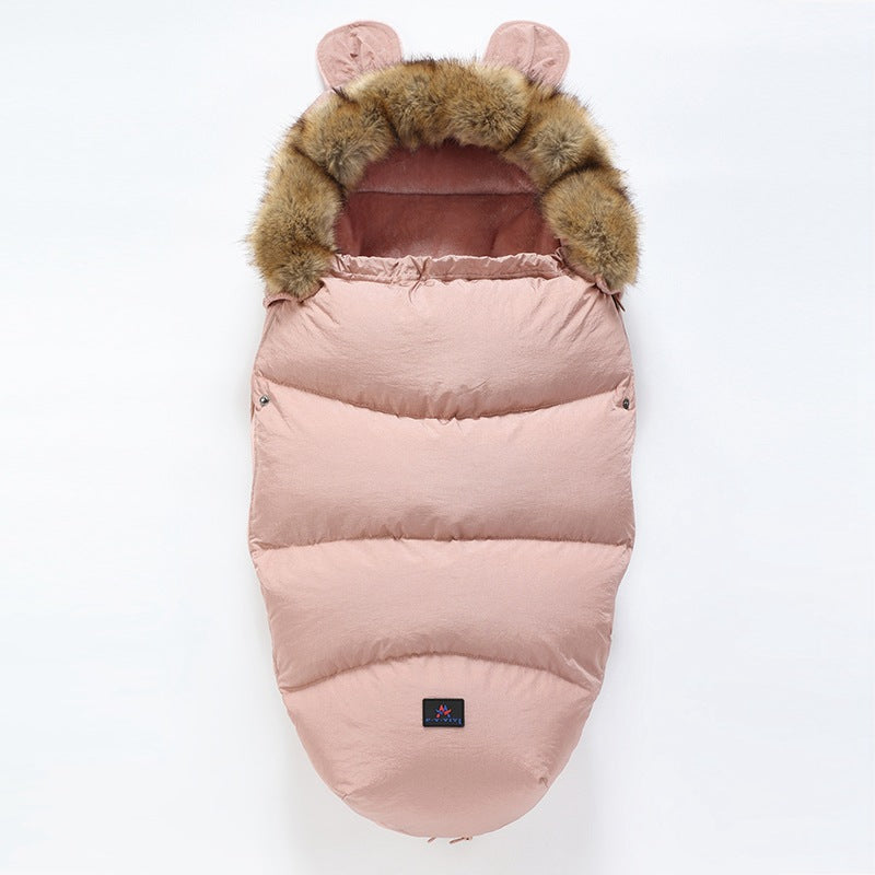 Baby Winter Stroller Sleeping Bag & Footmuff (0–3 Years) – Thick Warm Bunting Bag with Zipper Design