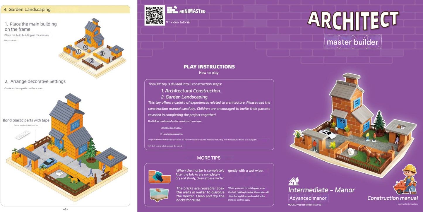 DIY Miniature Luxury Villa Puzzle Toy – Educational Brick Kit for Kids