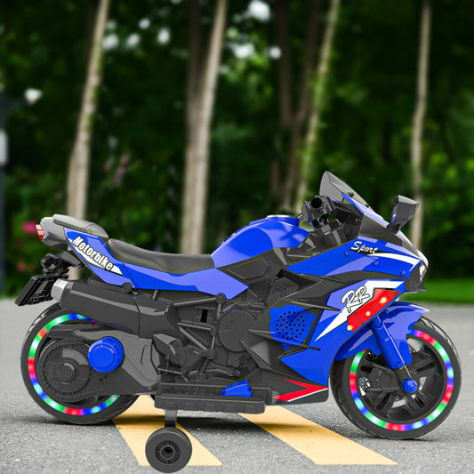 Electric Ride-On Motorcycle 12V for Kids, Ages 2-6 – Light Wheels & Bluetooth Music
