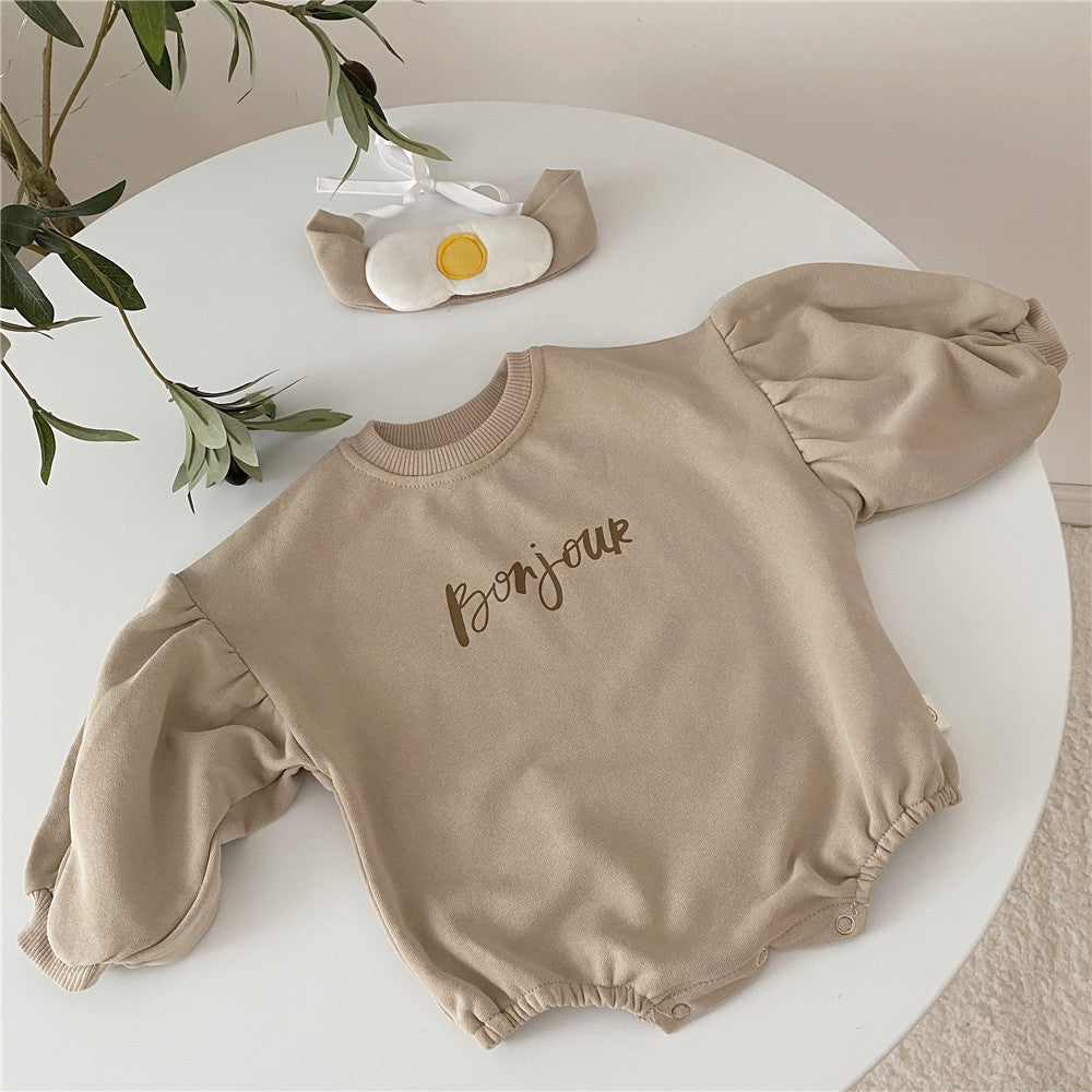 Bonjour Baby Romper Set + Poached Egg Headband (Unisex)