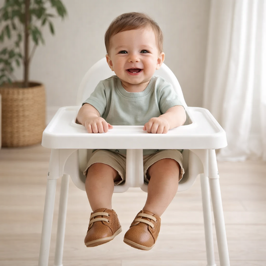 Baby Soft-Sole Lace-Up Shoes (Faux Leather) – Classic Crib & First Walker Style