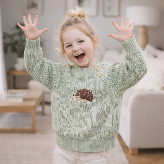 Cable-Knit Baby & Toddler Sweater – Soft Winter Pullover with Crew Neck (6 Months–3 Years)