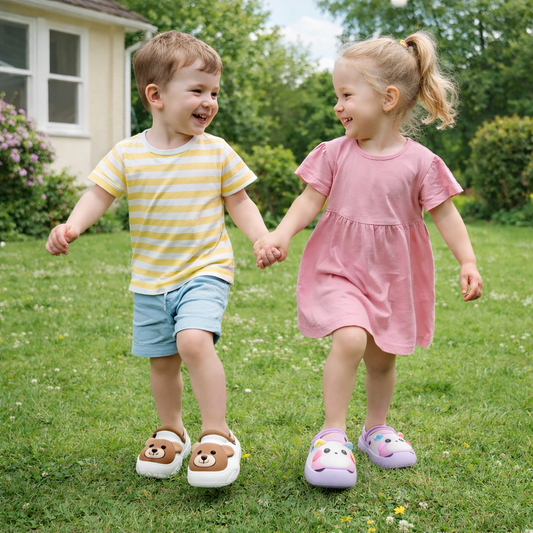 Toddler Cartoon Summer Slippers – Soft EVA Closed-Toe Sandals for Boys & Girls