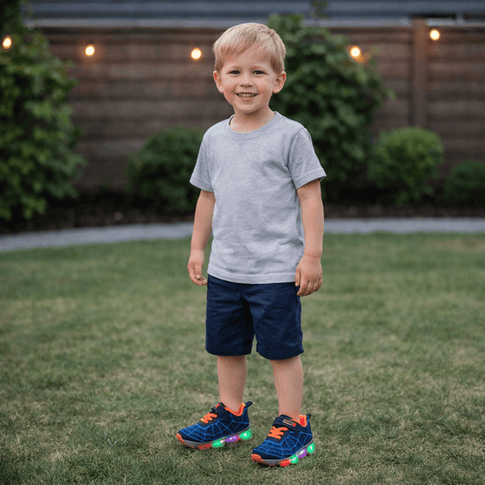 Kids LED Light-Up Sneakers with Breathable Mesh
