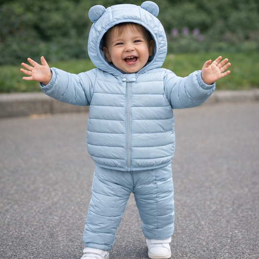 Lightweight Cotton Puffer Set for Toddlers (Jacket, Vest & Pants)