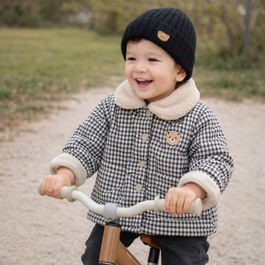 Baby & Toddler Plaid Bear Winter Jacket – Thick, Quilted & Incredibly Cozy