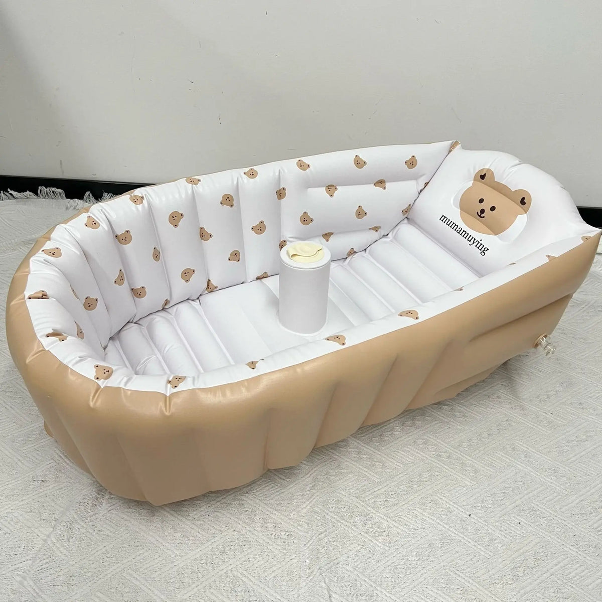 Inflatable Baby Bath Tub with Cushioned Backrest