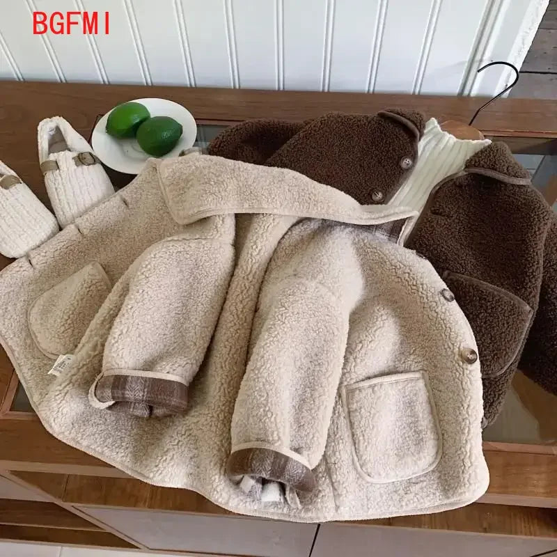 Cozy Teddy Fleece Button-Up Jacket for Kids