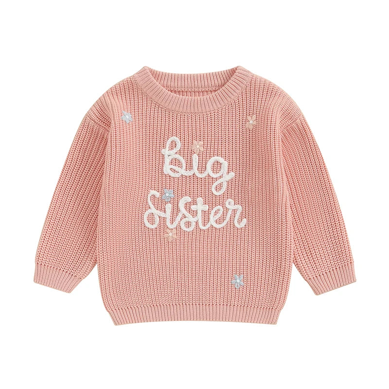 Big Sister Knit Sweater for Toddlers β Soft Long-Sleeve Pullover (1 to 5 Years)