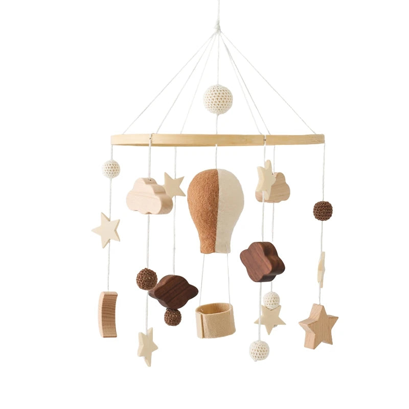 360° Rotating Wooden Crib Mobile Arm & Holder