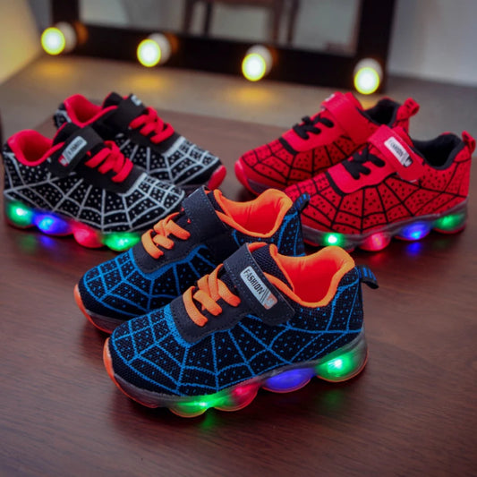 Kids LED Light-Up Sneakers with Breathable Mesh