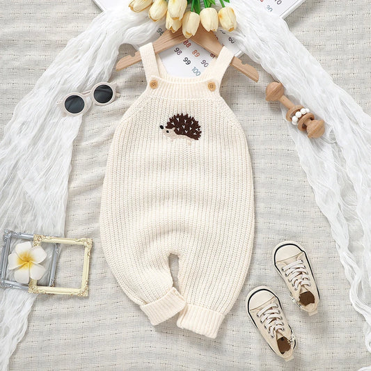 Knitted Animal Overall Romper for Babies