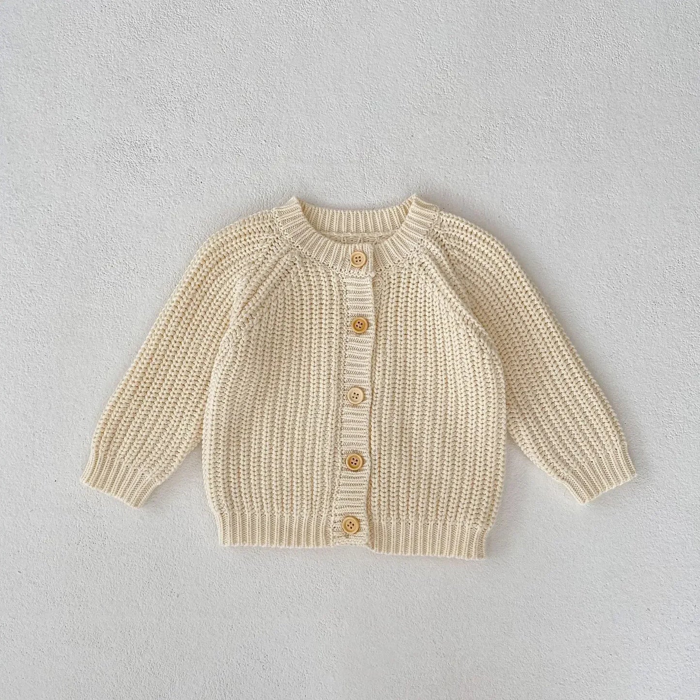 Baby Knit Cardigan Sweater with Hood β Soft Button-Front Coat (Ages 0β3 years)