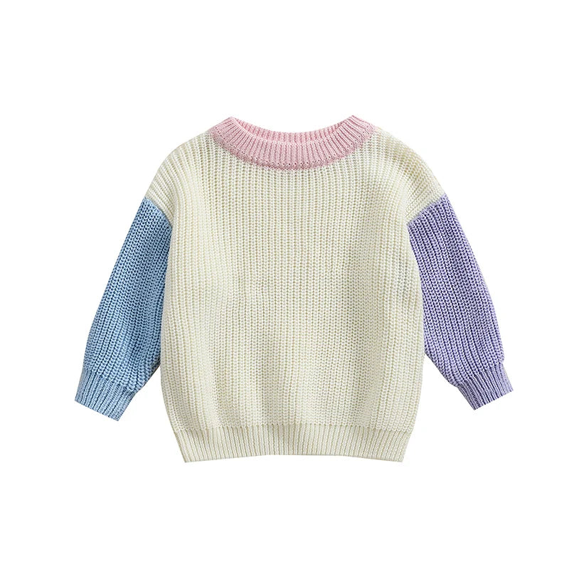 Contrast Color Knit Sweater for Babies & Toddlers