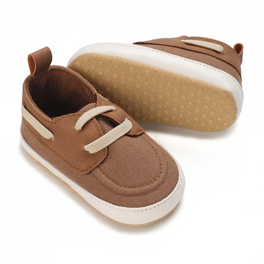 Contrast-Stitch Baby Loafers & Canvas Sneakers with Soft Soles