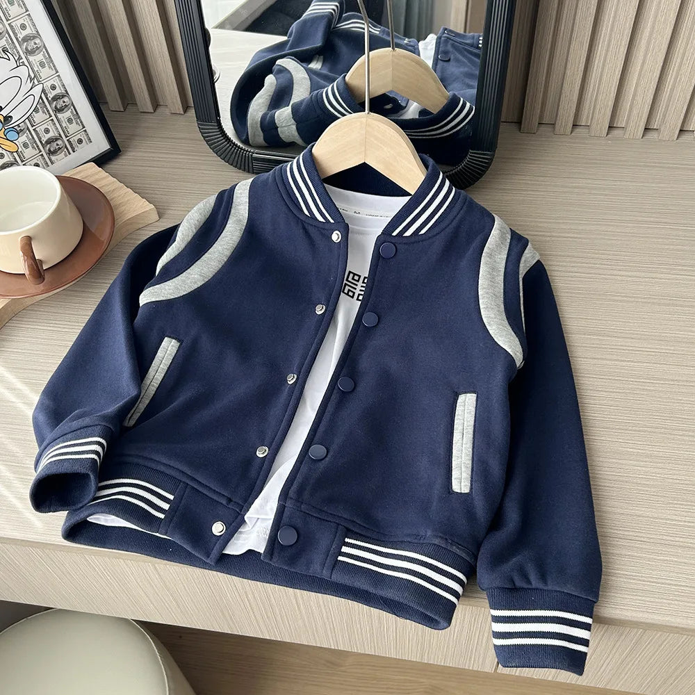 Personalized Embroidered Name Varsity Jacket for Boys