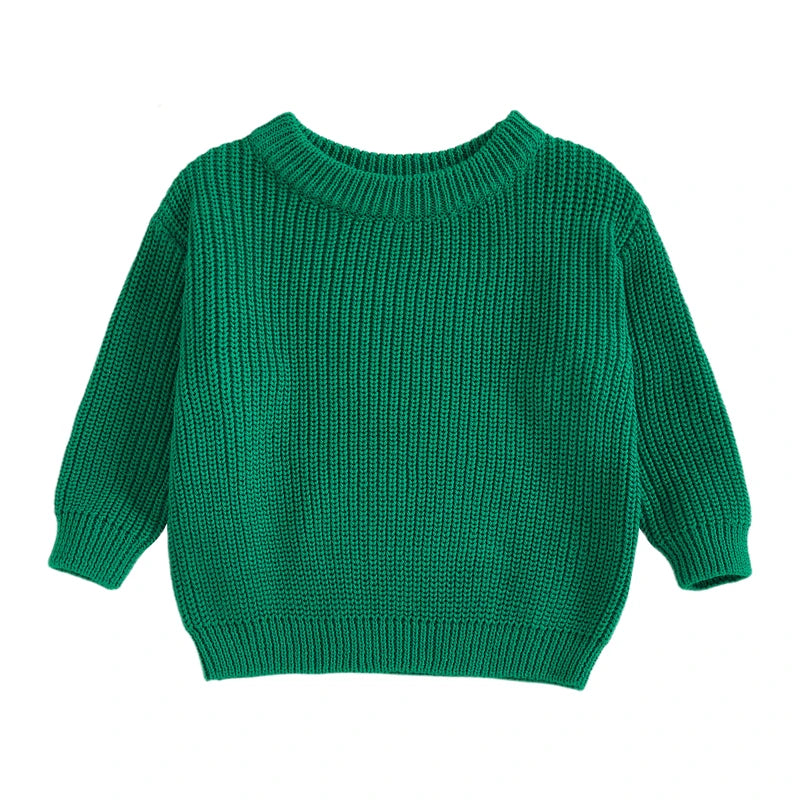 Classic Knit Baby Sweater β Soft Cotton Crewneck Pullover (0β5 Years)