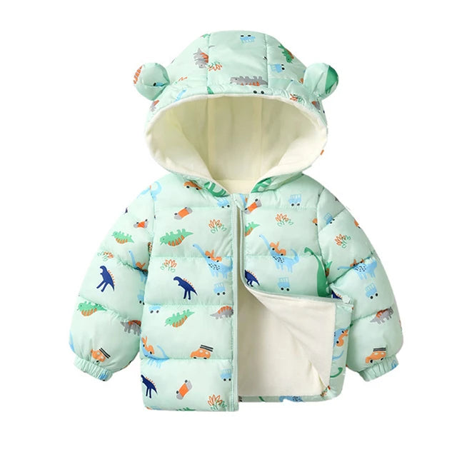 Plush-Lined Hooded Winter Jacket for Toddlers & Kids (Ages 1–6)