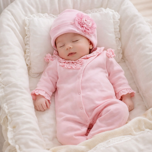 Soft Cotton Hooded Baby Romper – Cozy One-Piece Jumpsuit for Newborns & Infants