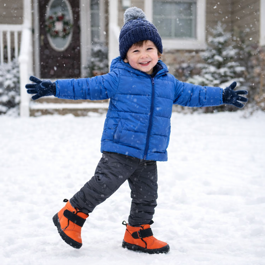 Warm Winter Snow Boots for Toddlers & Kids – Anti-Slip, Plush-Lined Outdoor Shoes