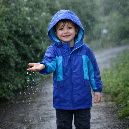 Waterproof Hooded Rain Jacket for Kids | Lightweight Windbreaker for Outdoor Play