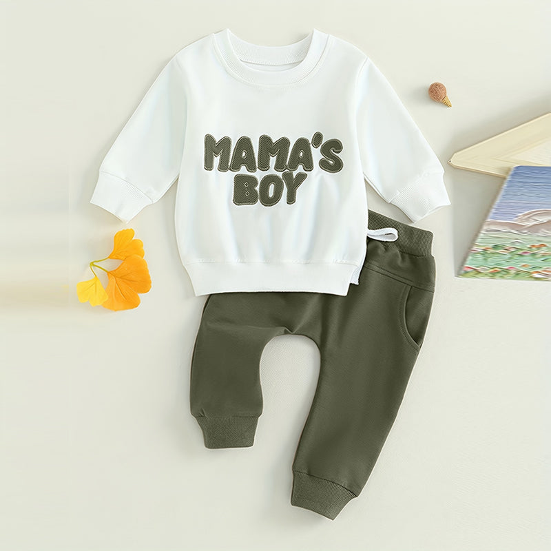 Baby Boy 2-Piece Sweatshirt & Jogger Pants Set – Soft, Stylish & Play-Ready