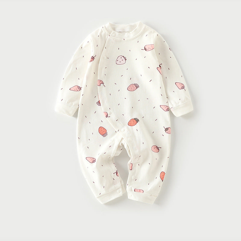Cotton Baby Onesie Pajamas – Soft Long-Sleeve Footless Romper for Infants