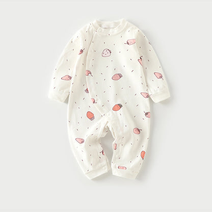 Cotton Baby Onesie Pajamas – Soft Long-Sleeve Footless Romper for Infants