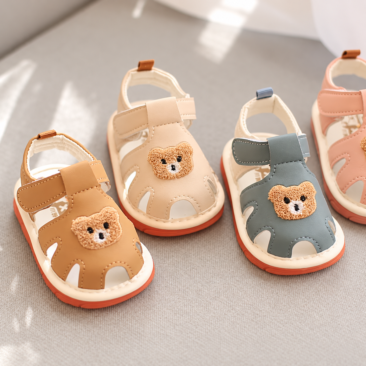 Teddy Bear Closed-Toe Summer Sandals for Babies & Toddlers