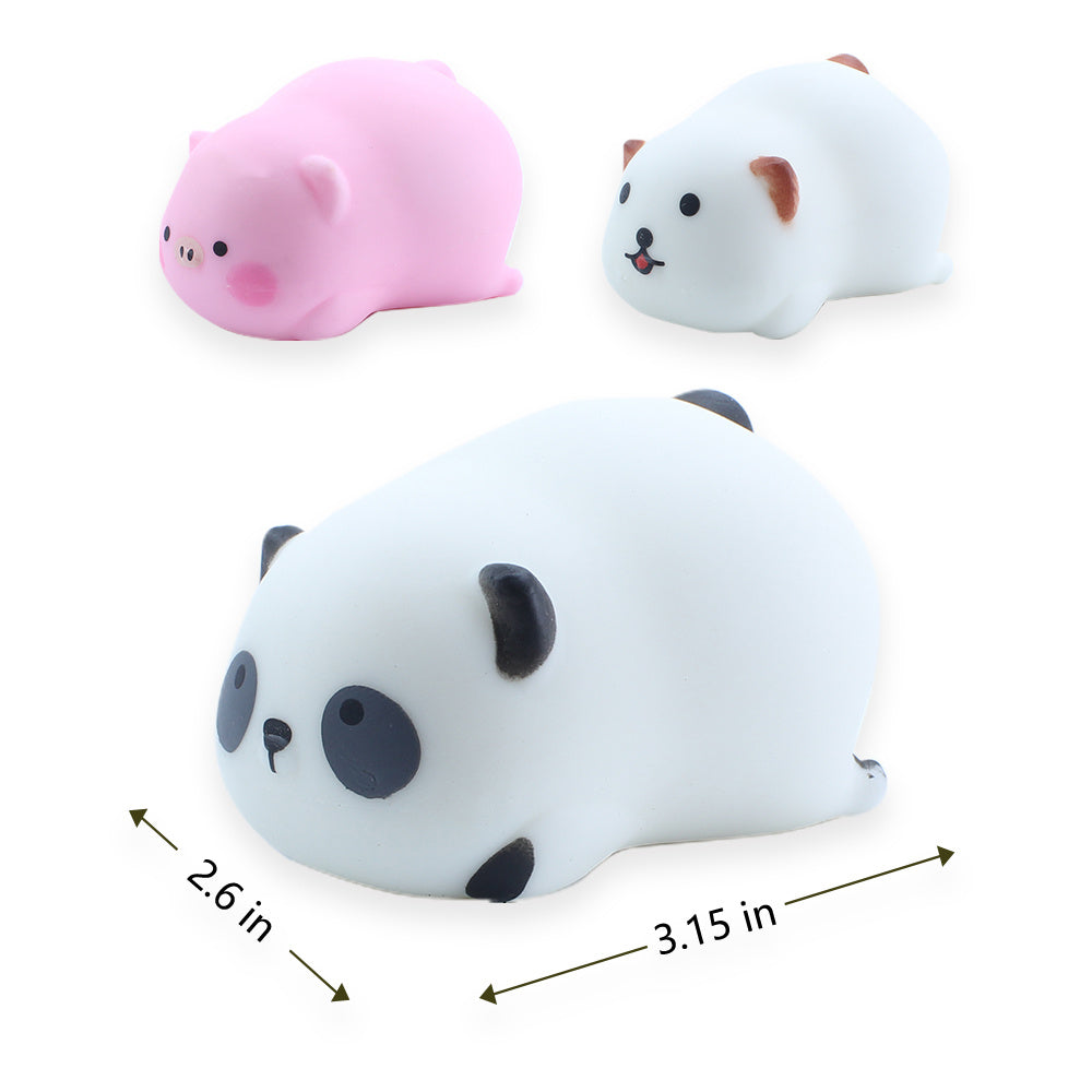 3-Piece Small Animal Squeeze Toys – Stress Relief Sensory Set