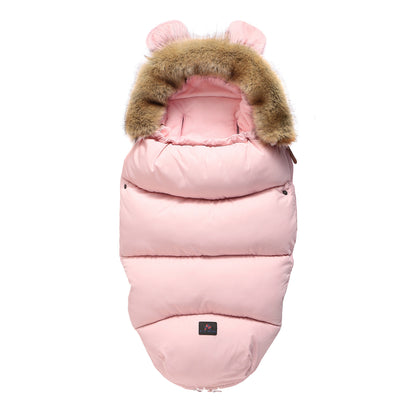 Baby Winter Stroller Sleeping Bag & Footmuff (0–3 Years) – Thick Warm Bunting Bag with Zipper Design