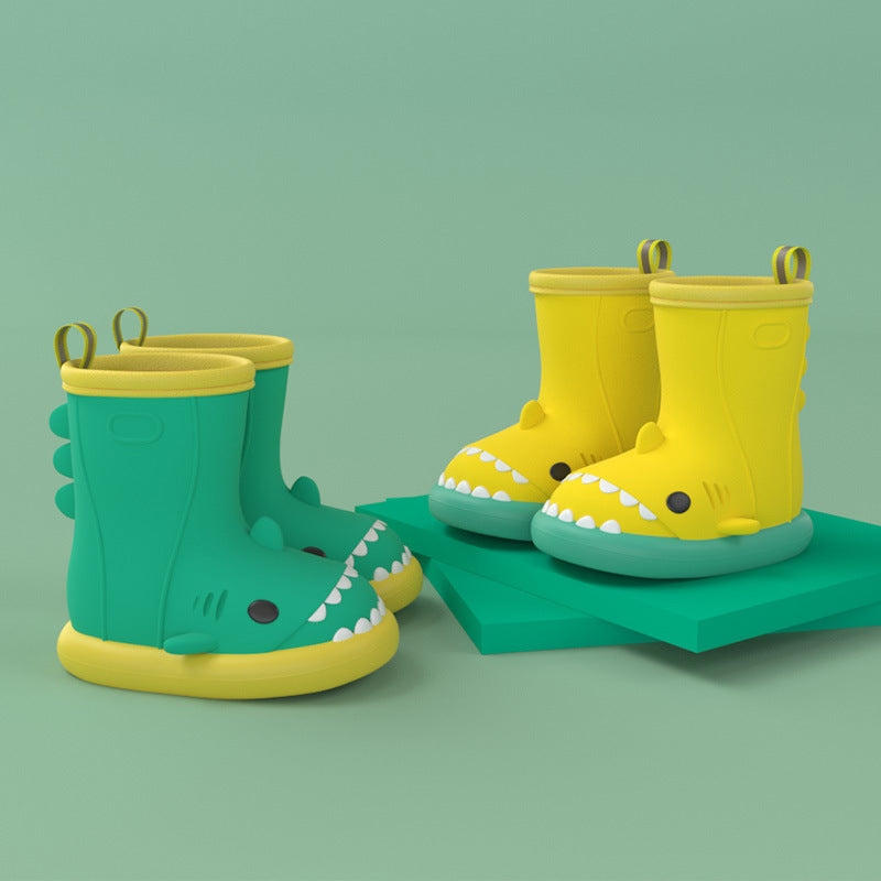 Kids Shark Rain Boots for Toddlers – Waterproof Non-Slip Dino Booties