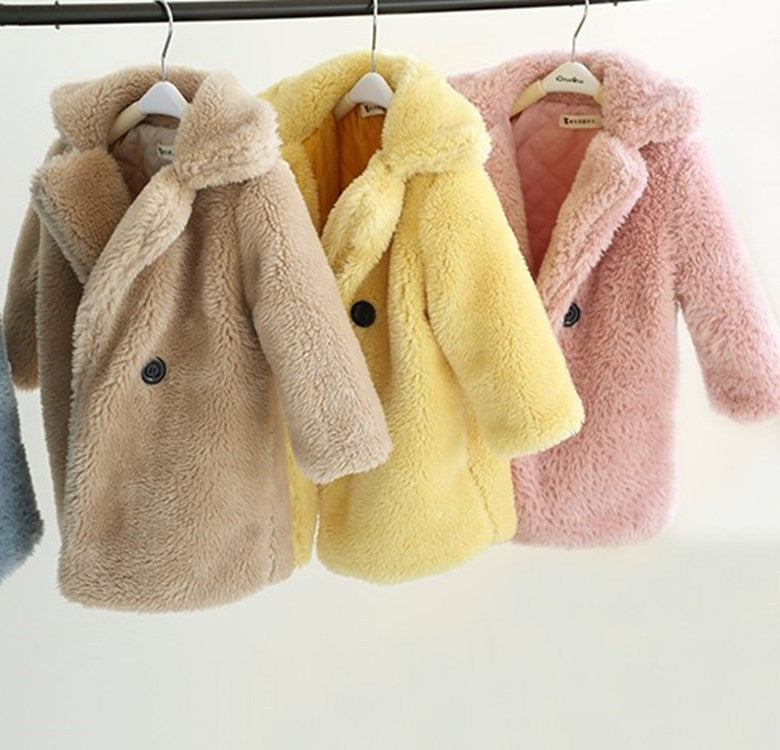 Toddler & Little Kids Faux Fur Coat – Warm, Soft & Stylish for Cooler Days