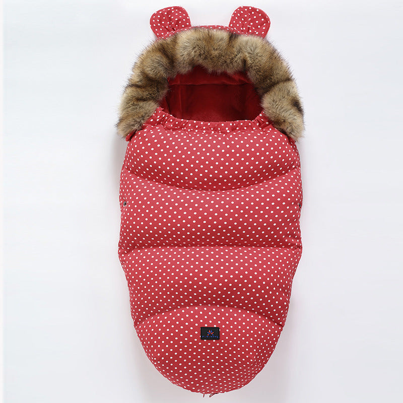 Baby Winter Stroller Sleeping Bag & Footmuff (0–3 Years) – Thick Warm Bunting Bag with Zipper Design