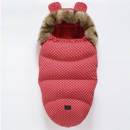 Baby Winter Stroller Sleeping Bag & Footmuff (0–3 Years) – Thick Warm Bunting Bag with Zipper Design