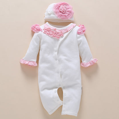 Soft Cotton Hooded Baby Romper – Cozy One-Piece Jumpsuit for Newborns & Infants
