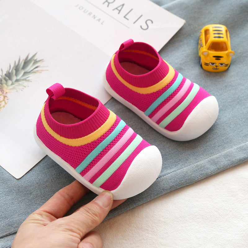 Flying Knit Sock Sneakers for Toddlers (Soft Sole, Breathable)