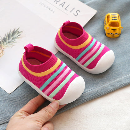 Flying Knit Sock Sneakers for Toddlers (Soft Sole, Breathable)