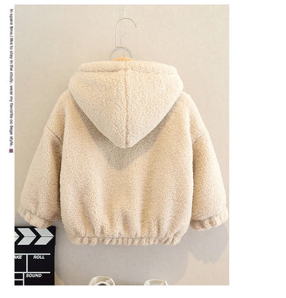 “WAY” Cozy Fleece Hoodie Set for Kids – Plush Hooded Sweatshirt with Matching Crossbody Bag