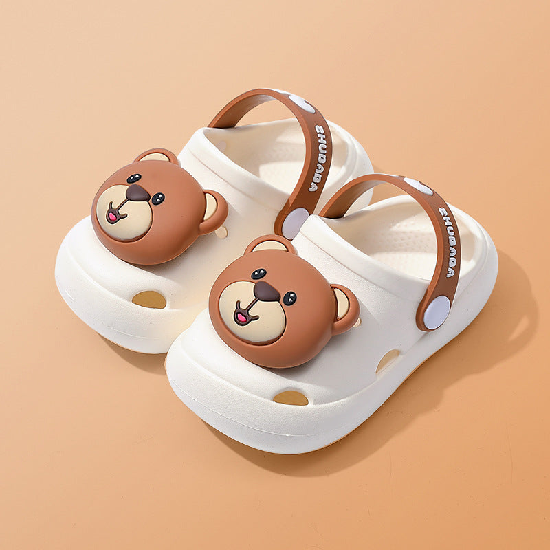 Toddler Cartoon Summer Slippers – Soft EVA Closed-Toe Sandals for Boys & Girls