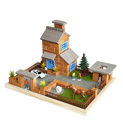 DIY Miniature Luxury Villa Puzzle Toy – Educational Brick Kit for Kids