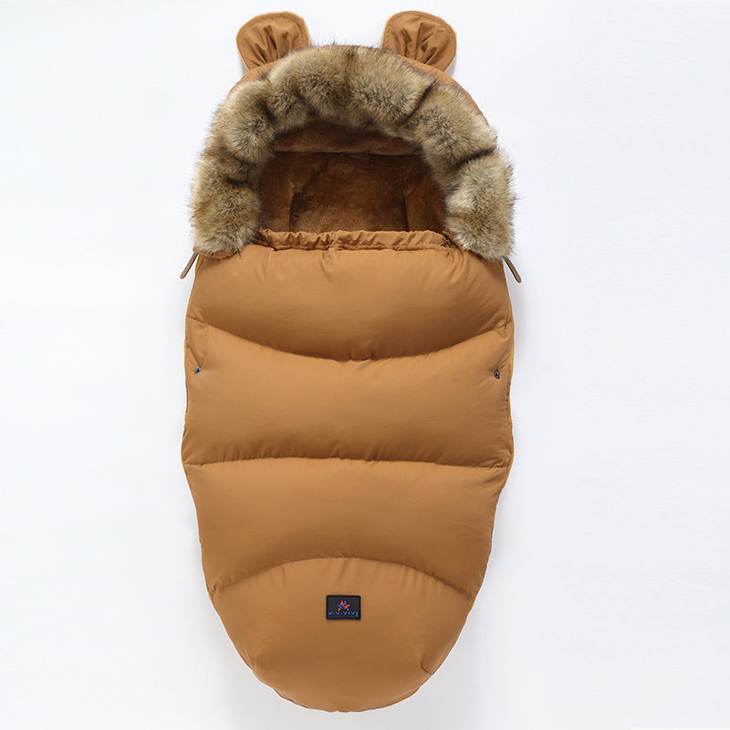Baby Winter Stroller Sleeping Bag & Footmuff (0–3 Years) – Thick Warm Bunting Bag with Zipper Design