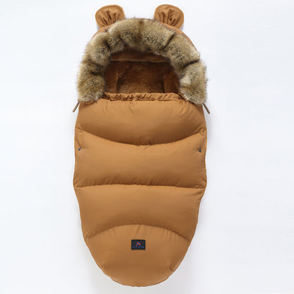 Baby Winter Stroller Sleeping Bag & Footmuff (0–3 Years) – Thick Warm Bunting Bag with Zipper Design