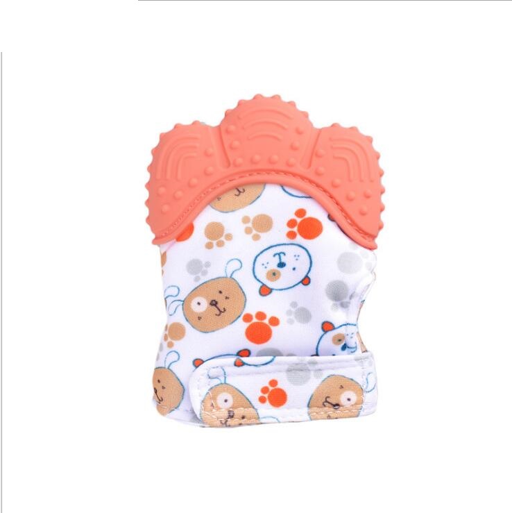 Silicone Teething Mitten for Babies – BPA-Free Chew Glove with Velcro Wrist Strap (3–12 Months)